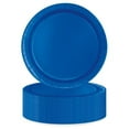 thumbnail image 1 of Unique Industries Assiettes à dessert rondes bleu électrique de 7 po, 70 ct, 1 of 3