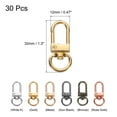 thumbnail image 2 of Uxcell Swivel Lobster Claw Clasps Keychain, Swivel Lanyards Trigger Snap Hooks Strap Key Ring for Jewelry Making Gold, 2 of 6