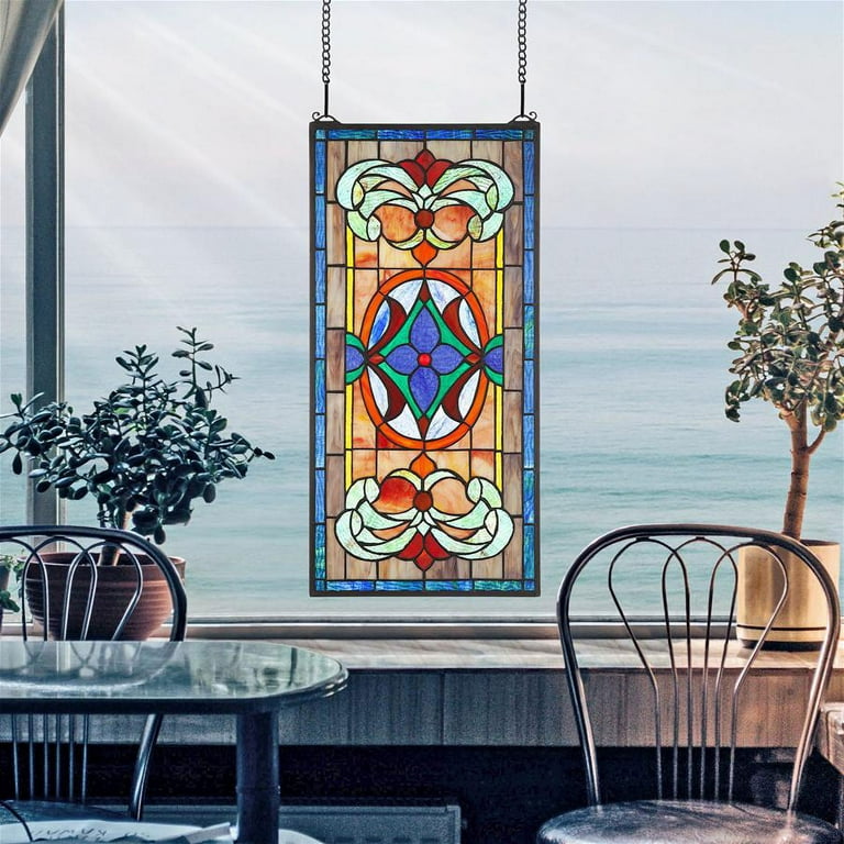 Sainte-Genevieve Tiffany-Style Stained Glass Window 