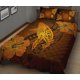 thumbnail image 3 of Hawaiian Whale Swim Hibiscus Juego de Cama Colcha Polinesia - Naranja, 3 of 5