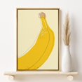 thumbnail image 2 of PixonSign Framed Canvas Print Wall Art Yellow Banana Close-Up Food Fruit Illustrations Modern Art Contemporary Colorful Multicolor Ultra for Living Room, Bedroom, Office - 16"x24" Natural, 2 of 5