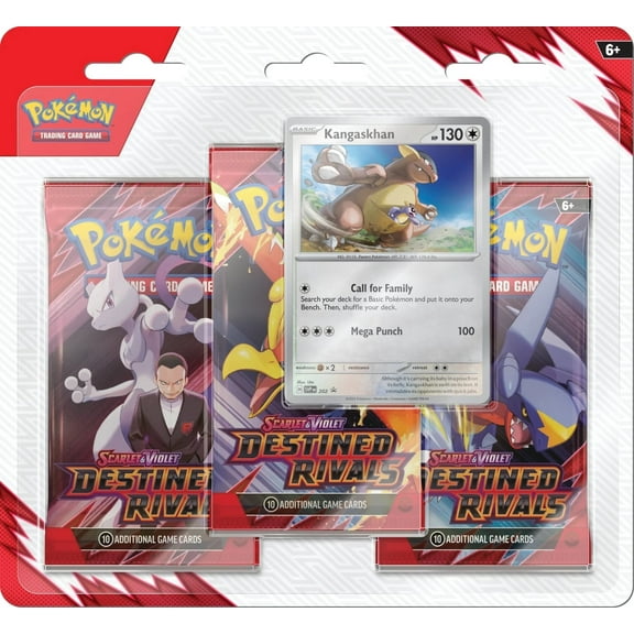Pokemon Scarlet & Violet Destined Rivals Kangaskhan 3-Booster Blister Pack (3 Booster Packs & 1 Foil Promo Card)
