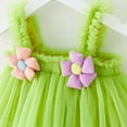 thumbnail image 4 of FAOWME Toddler Girls Sleeveless Floral Holiday Party Tiered Dress Dance Party Dresses Sundress Green 3-4 Years, 4 of 4