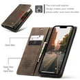 thumbnail image 4 of CaseMe Leather for iPhone 14 Case, Flip Wallet Leather Case with Card Holder Magnetic Closure Shockproof Kickstand Protective Phone Cases Cover for iPhone 14,Coffee,For iPhone 14, 4 of 12