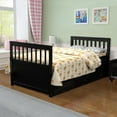 thumbnail image 3 of Giantex Twin Size Captain Bed w/3 Storage Drawers, Trundle Bed Wooden Bed Frame, Solid Wood Platform Guest Bed, Espresso, 3 of 8