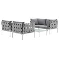 thumbnail image 2 of Modway Harmony 5-Piece Aluminum Outdoor Patio Furniture Sectional, 2 of 8