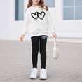 thumbnail image 2 of NOLDARES Baby Girl Clothes Toddler Outfits Graphic Sweatshirt & Jogger Pants Fall Winter Sweatsuit 2Pcs Sets(White,7-8 Y), 2 of 4