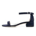 thumbnail image 2 of XYD Women's Dress Round Open Toe Ankle Strap Sandals with Buckle Classic Low Block Heel Shoes for Wedding Prom Size 14.5 Navy, 2 of 4