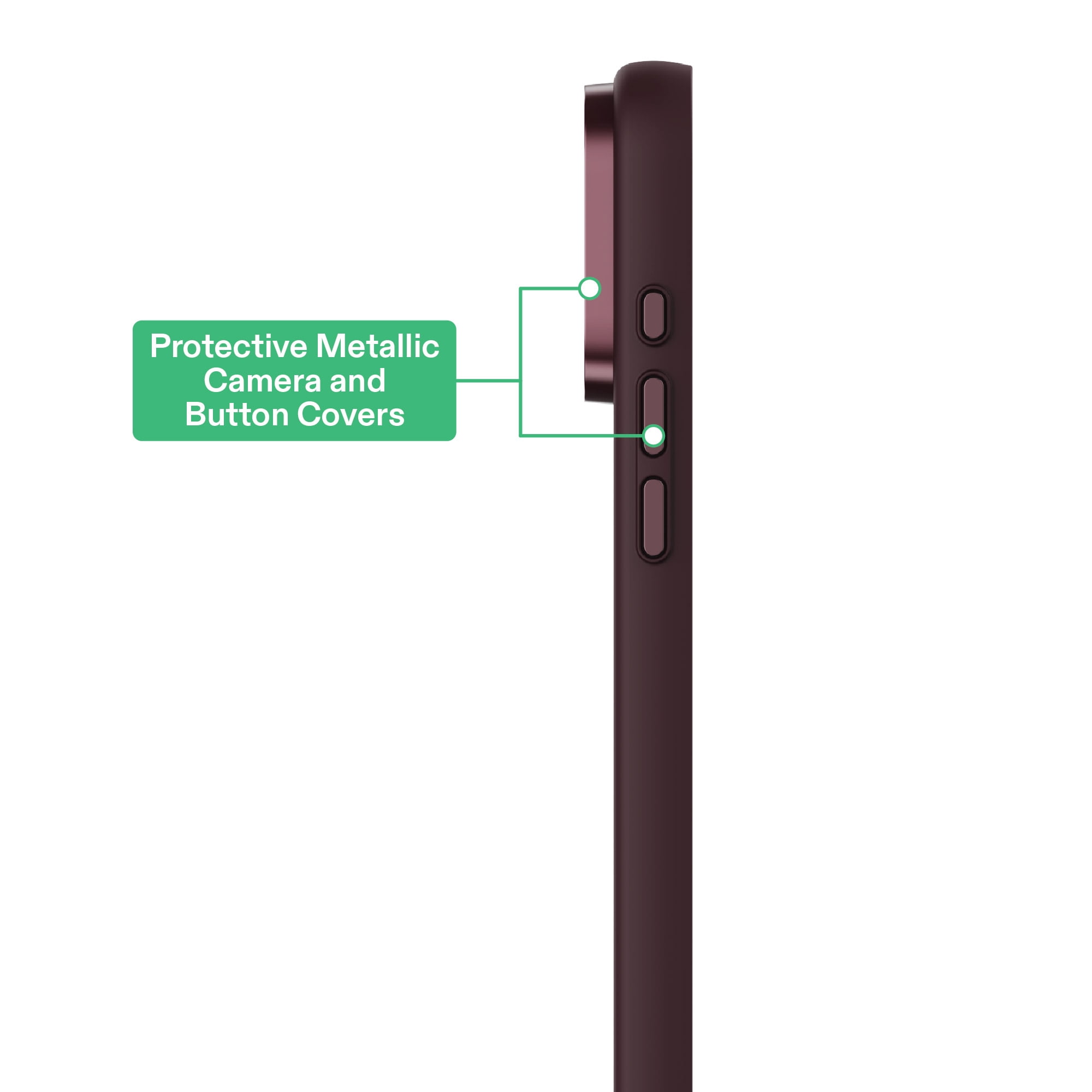 onn Soft Touch Phone Case for iPhone 18 Pro Max / 17 Pro Max, MagSafe Compatible - Plum Chocolate