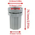 thumbnail image 4 of 1PCS Faucet Nut Mounting Hole Inner Diameter 1.25Inch Quick Nuts Quickly Tighten and Release Locking for Connect to Rod from Below Counter (Gray) Gray -, 4 of 4