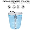 thumbnail image 4 of High Power 1500W/2000W Immersion Water Heater with Thermostat and Auto Shut-Off for Buckets Tubs and Small Pools, 4 of 8