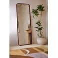 thumbnail image 4 of TEHOME Natural Walnut Wood Bathroom Mirror, 22x65 inches, Solid Wood framedd Rounded Rectangle, 4 of 8