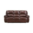 thumbnail image 3 of Lexicon Lyman Leather Match Lay Flat Double Reclining Sofa in Brown, 3 of 9