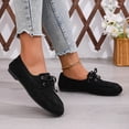 thumbnail image 6 of Womens Black Loafers Slip-On Flats, Comfortable Work Shoes with Soft Slip-On & Rubber Sole for Casual Office Walking,Size 7.5, 6 of 9