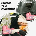 thumbnail image 3 of Cute Pear Light Green Leaves Mats Back Seat Protectors, Car Seat Protector Vehicle Organizers Waterproof Cover Back Seat Cover for Kids with 3 Storage Pockets 2 Pack, 3 of 5
