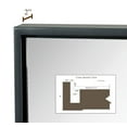 thumbnail image 4 of Hamilton Hills Clean Grand Cadre Noir Moderne Miroir Mural Contemporain Premium, 4 of 7