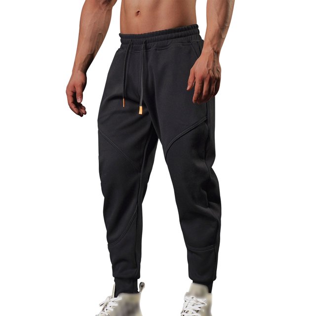 Men's Casual Pants for Men Spring Fitness Running Tleece Sweatpants with Drawstring Loose Waist and Pockets for Easy Comfort