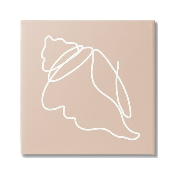 Stupell Industries Casual Line Doodle Seashell Ocean Life Drawing Graphic Art Gallery Wrapped Canvas Print Wall Art, Design by Daphne Polselli
