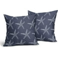thumbnail image 2 of Navy Bllue Starfish Pillow Covers 16X16 Inch Coastal Beach Nautical Couch Pillow Cases Summer Ocean Cotton Linen Throw Pillows Set of 2 Home Decor for Living Room Bedroom Cushion Outdoor, 2 of 6