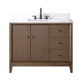 thumbnail image 3 of Vanity Art 42" Bathroom Vanity with Sink and Engineered Marble Top, Freestanding Storage Cabinet with 2 Drawers, 1 Shelf and Flip Down Tray, 3 of 8
