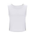 thumbnail image 5 of AherBiu Workout Tops for Women Crop Tank Top Sleeveless Crewneck Stretch Comfy Basic Tees Tshirts Camisole, 5 of 6
