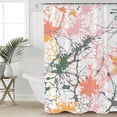 thumbnail image 4 of Sputtering Effect Shower Curtain Set ，Waterproof Fabric Shower Curtains Pink Orange Marble Watercolor Texture Shower Curtains for Bathroom,Bathroom Decor 72"x72", 4 of 6