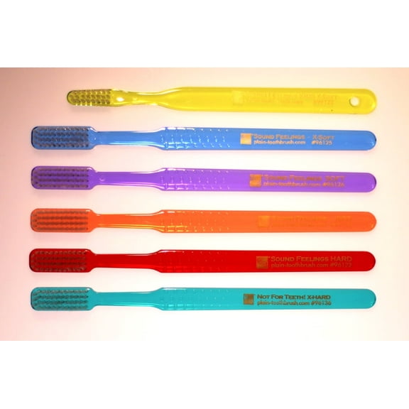 Sound Feelings Toothbrush - SAMPLER, Plain, Basic, Classic, Old-Fashioned 6-Pack