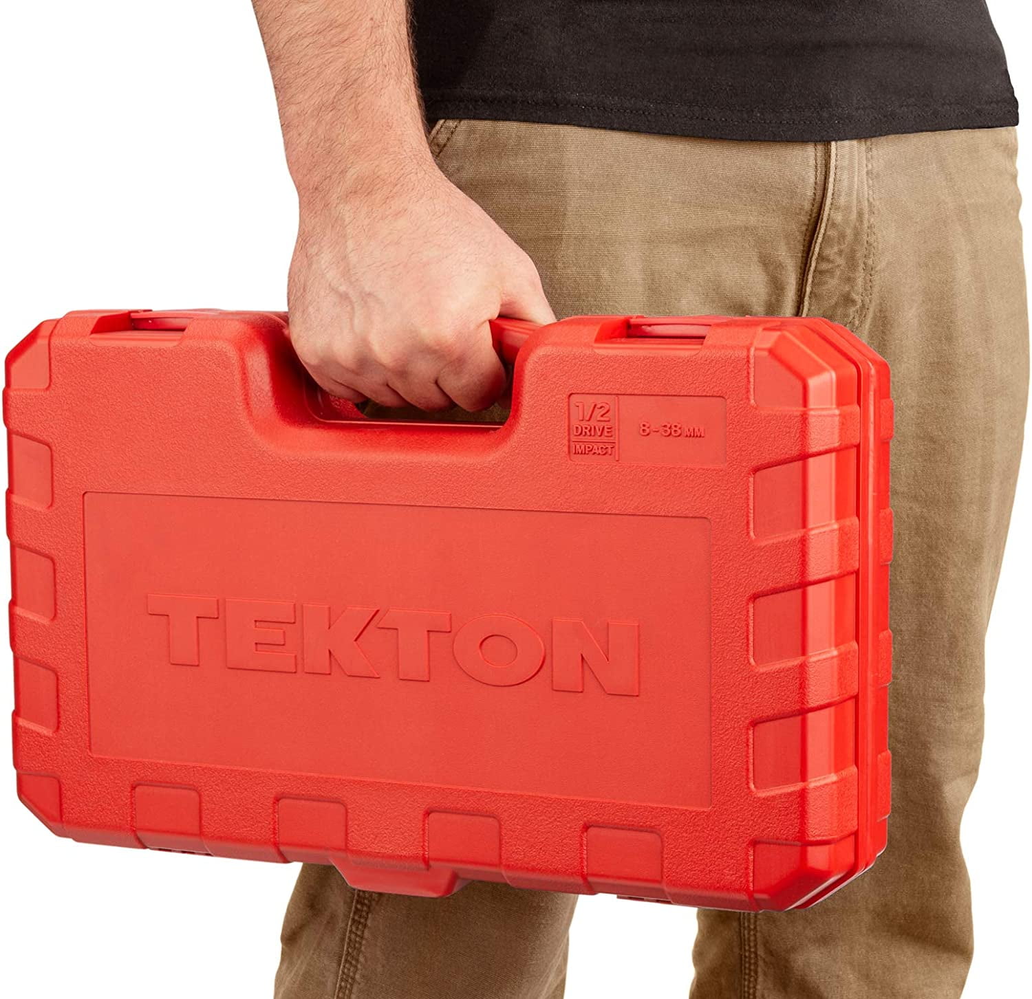 TEKTON 1/2 Inch Drive Shallow 6-Point Impact Socket Set with Case, 31-Piece (8 - 38 mm) | SID92327