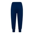 thumbnail image 4 of Women's High Waist Ankle Sweatpants - Solid Color, Pocketed, Autumn Winter Casual/Sporty, 4 of 7