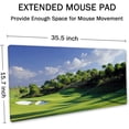thumbnail image 2 of Extended Mouse Pad, XXL Gaming Mouse Pads, Large Big Mousepad Laptop Computer Keyboard Mat Desk Pad with Non-Slip Base Stitched Edge for Gaming Office, 35.4 x 15.7 inch, Golf Course, 2 of 6