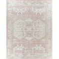thumbnail image 2 of BoutiqueRugs Blush & Light Pink Collection Kendal Bohemian Oriental Medallion Area Rug - Traditional Floral Carpet for Living Room, Bedroom - Blush, Pale Pink, Cream - 5'3" Square, 2 of 9