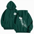 thumbnail image 2 of YIWULA Men's Zip-Up Hoodies Solid Hip-Hop Y2K Oversize Wash Old Craft Basic Hoodies Heavyweight Casual Fit Sweatshirt(S,Green), 2 of 8