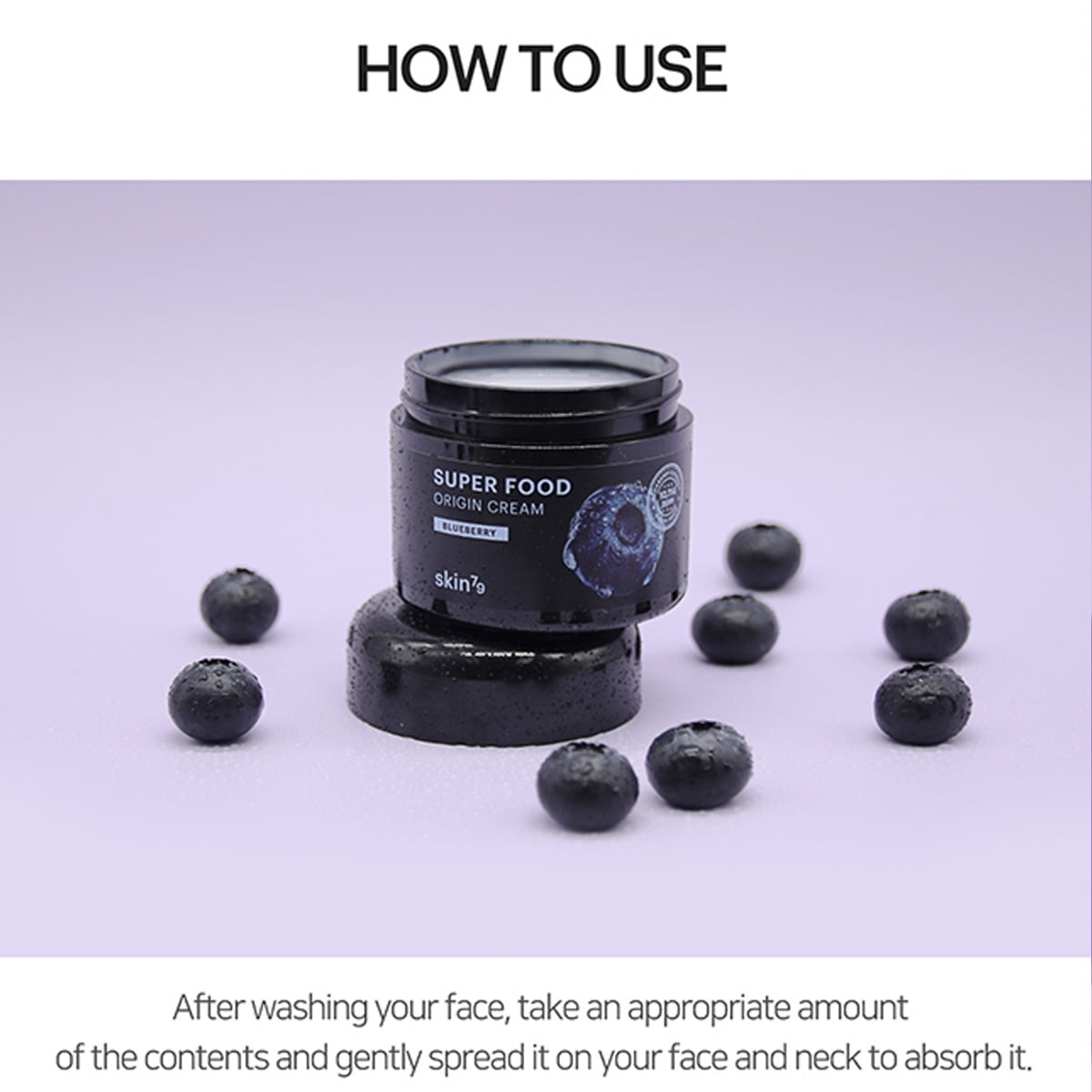 Skin79 Super Food Origin Cream Blueberry 65ml, Skin nutrition, Daily Moisture Cream