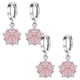 thumbnail image 1 of Arete Figura de Flores Flowers02 2Pares Flores Plata/Rosa Metal/Zirconia., 1 of 1