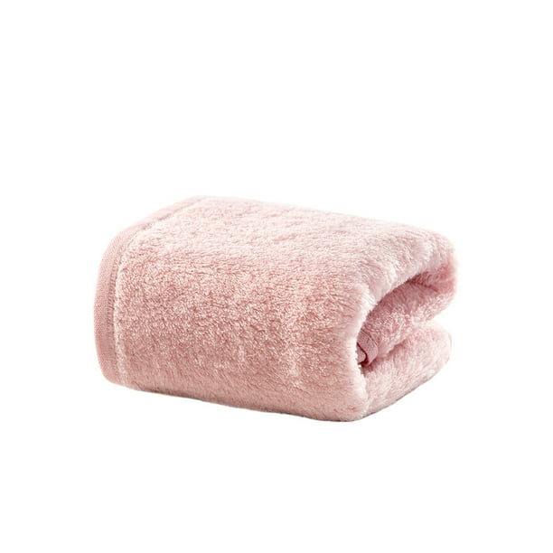 Nvzi 2 toallas de algodón puro en color liso, toalla de manos súper suave y muy absorbente de algodón para el hogar para ducha, piscina, toalla de manos de 28,35 x 13,39 pulgadas (rosa)