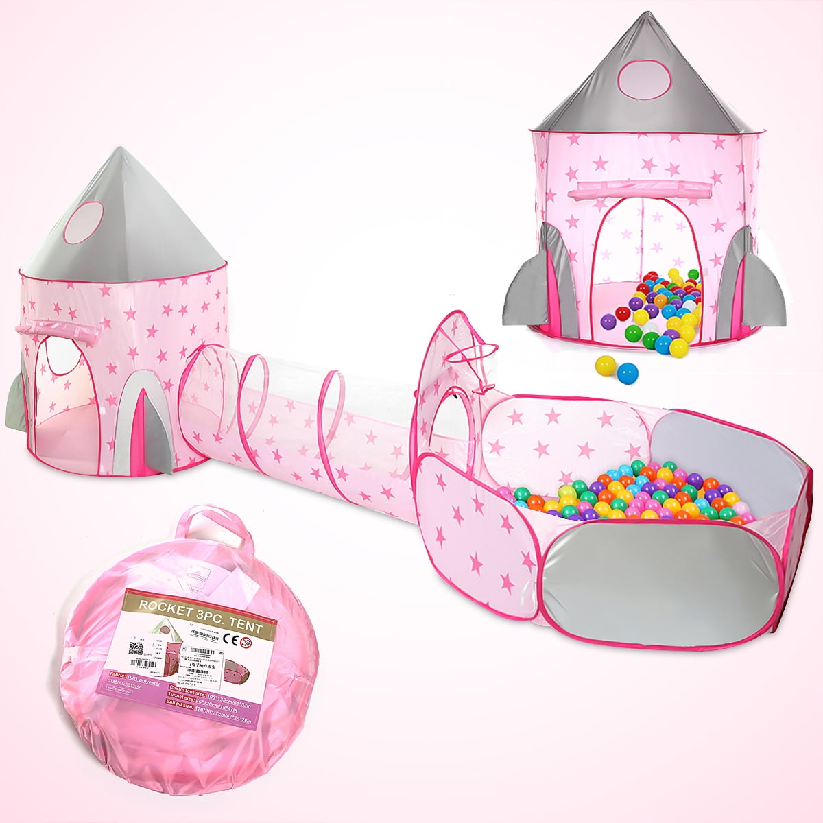 rocket 3 in 1 play tent