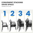 thumbnail image 5 of edx 2 Pack Mesh Back Stacking Arm Chairs, Guest Reception Chairs, Ergonomic Office Chair with Armrests, Gray, 5 of 7