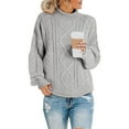 thumbnail image 2 of IROINNID Reduced Womens Sweater Knit Turtleneck Pullover Sweater Solid Color Loose Mid-Length Long Sleeve Thick Knit Sweater Coat, 2 of 7