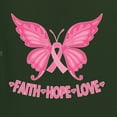 thumbnail image 5 of Wild Bobby, Butterfly Pink Ribbon Faith Hope Love, Breast Cancer Awareness, Men Premium Tri Blend Tee, Forest Green, Small, 5 of 5