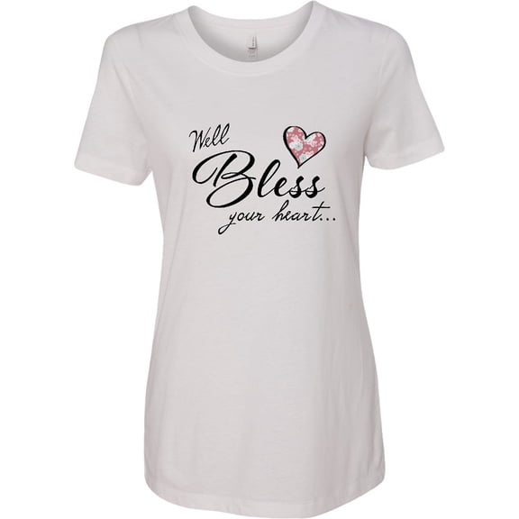 Inktastic Well Bless Your Heart with Floral Print Women's T-Shirt