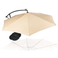 thumbnail image 4 of Living Accents 10 ft. Offset Tiltable Tan Patio Hanging Umbrella, with 40 LED Lights, 4 of 5