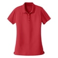 thumbnail image 2 of Womens Dry Zone UV Polyester Micro-Mesh Polo Rich Red Small, 2 of 6