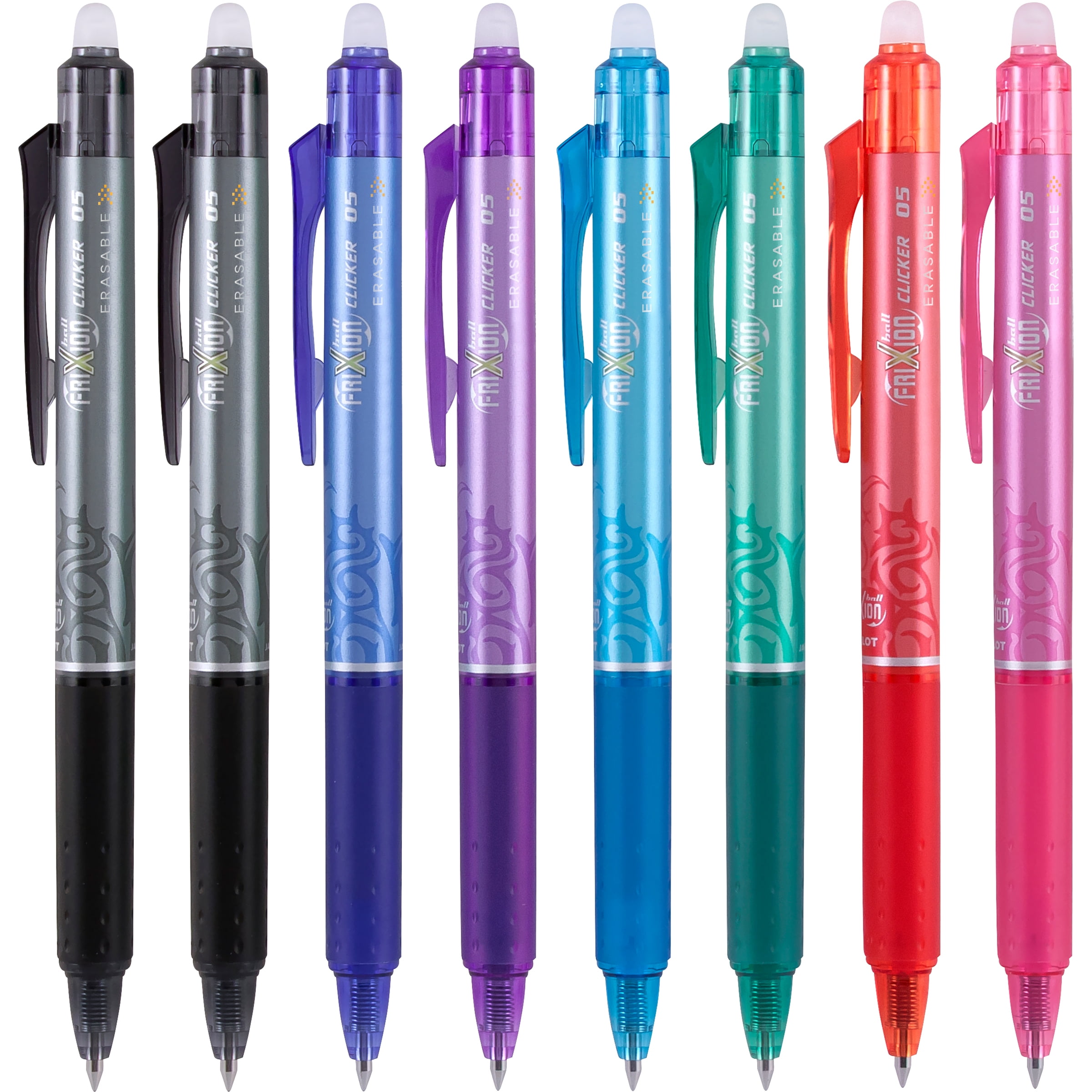 Frixion Clicker Erasable Gel Pen, Retractable, Fine 0.7 Mm, Three Assorted  Business Ink And Barrel Colors