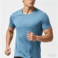 thumbnail image 3 of Havenx Mens Swim Shirt Short Sleeve Sun Protection Upf 50+ Tshirts Fast Dry Moisture Wicking Tee Shirts Casual Loose Fit Athletic Workout Soft Basic Clothes,Blue XL, 3 of 4