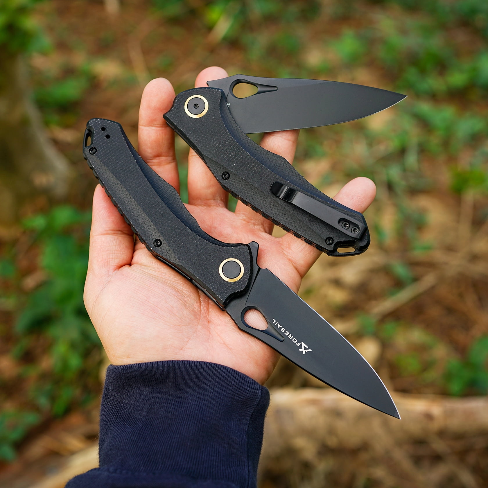 FORESAIL Praxis Pocket Folding Knife 3.62"14c28n Blade,4.8" Micarta handle.with Pocket Clip.