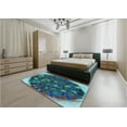 thumbnail image 5 of Ahgly Company Machine Washable Indoor Rectangle Transitional Macaw Blue Green Area Rugs, 3' x 5', 5 of 7