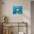 thumbnail image 3 of Poolside Couture Canvas Modern Beach Art by Art Remedy, White Frame, 20" x 20", 3 of 7