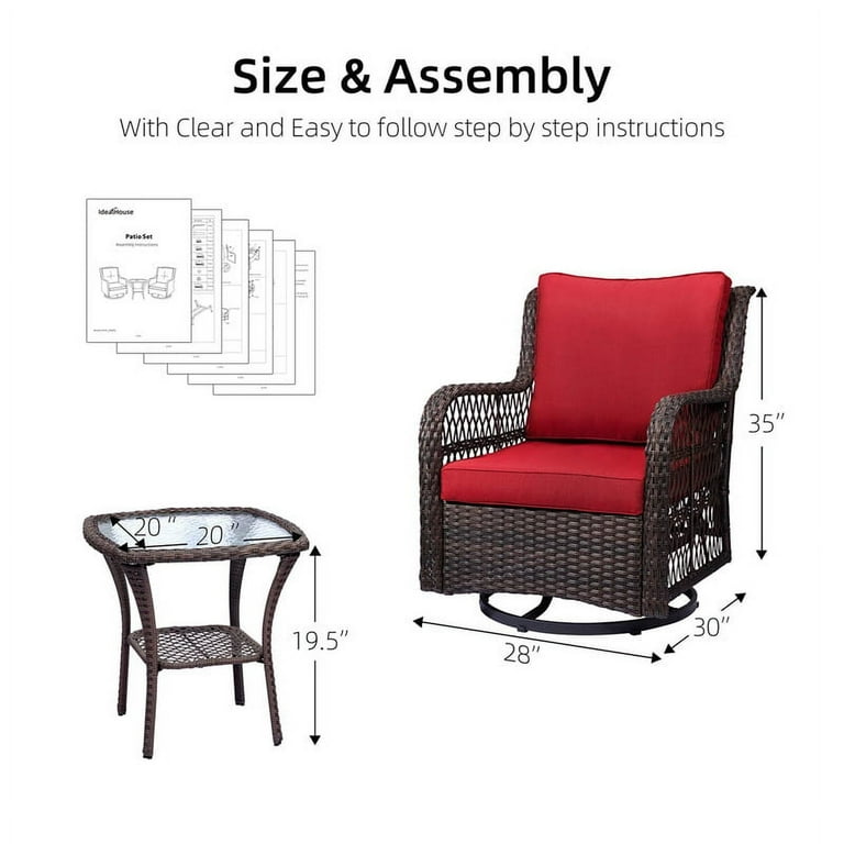 Red patio online furniture clearance
