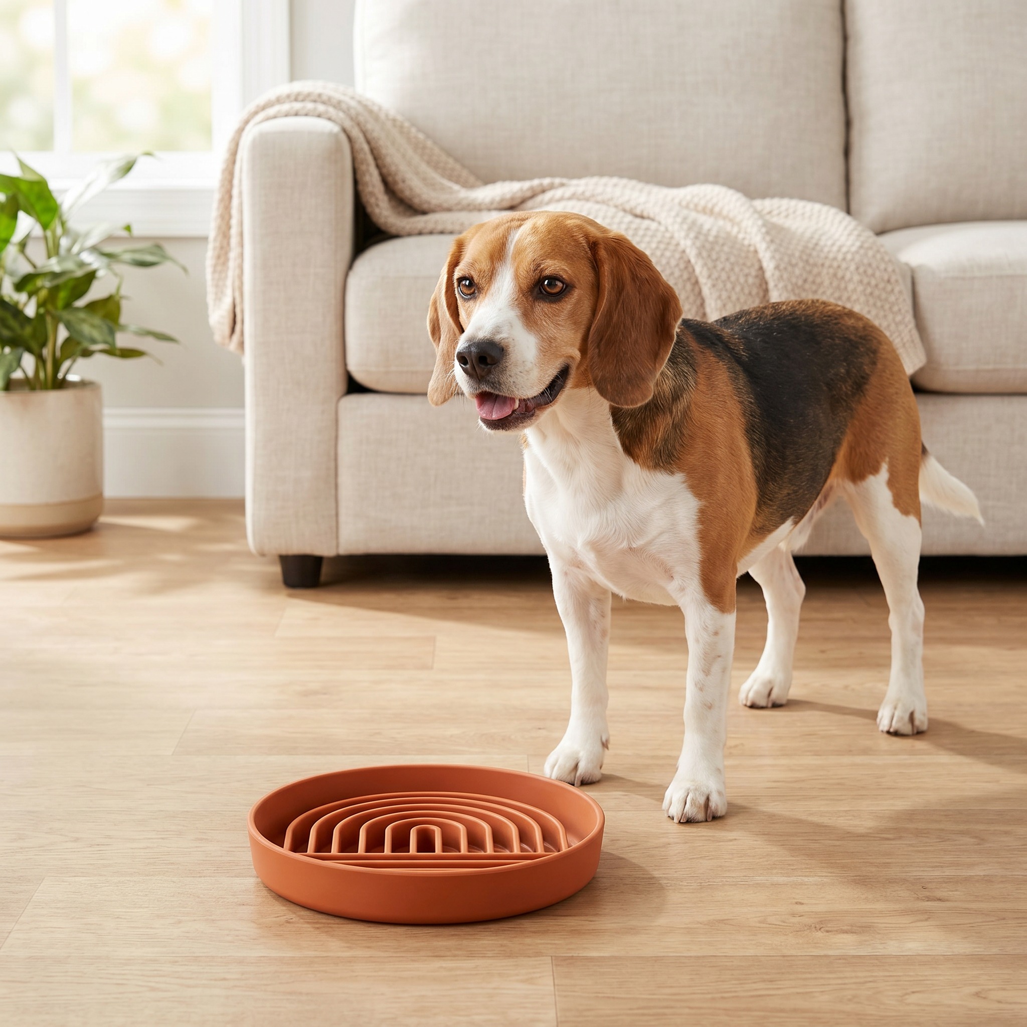 Vibrant Life Silicone Slow Pet Feeder, Brown photo 3