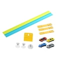 thumbnail image 4 of Pista de carreras flexible para cumpleaños, multiusos, para niños de 3 años o más, enrollable, divertida pista de autos de juguete. Azul cielo y verde, 4 of 9